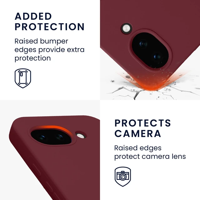 Alt view image 3 of 7 - Case Compatible with Google Pixel 10a Case - TPU Silicone Phone Cover with Soft Finish - Bordeaux Violet