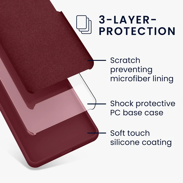 Alt view image 6 of 7 - Case Compatible with Google Pixel 10a Case - TPU Silicone Phone Cover with Soft Finish - Bordeaux Violet