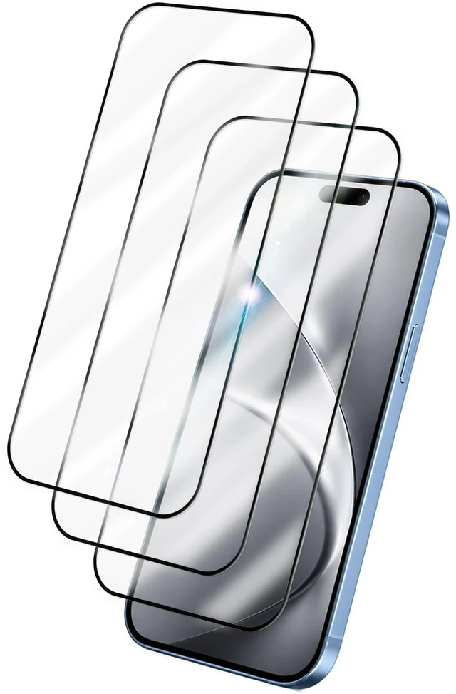 Main image of 3 Pack Screen Protector for iPhone 18 Pro, 9H HD Clear Glass | 3 Pack 9H HD Clear Glass, Scratch Resistant, Smooth Touch, Anti-Fingerprint