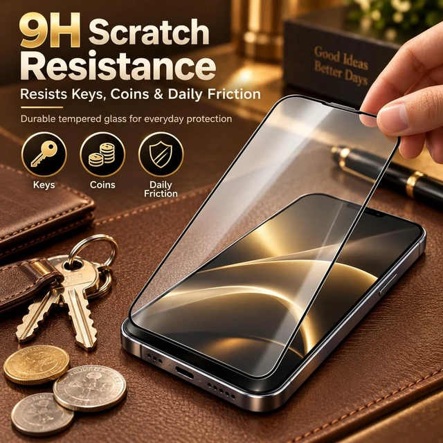 Alt view image 3 of 7 - 3 Pack Screen Protector for iPhone 18 Pro, 9H HD Clear Glass | 3 Pack 9H HD Clear Glass, Scratch Resistant, Smooth Touch, Anti-Fingerprint