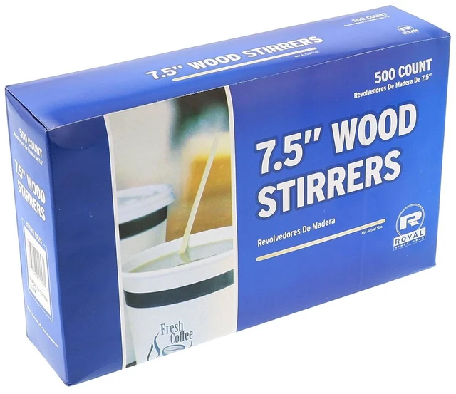 Alt view image 4 of 4 - 7.5" Wood Coffee Beverage Stirrers, Package of 500