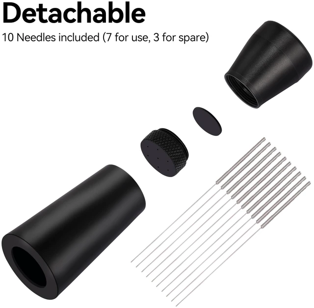 Alt view image 4 of 6 - Coffee Stirrer Tool, Coffee Stirring Tamper WDT Distribution Tool, Needle Distribution Tool Espresso, WDT Tool Espresso with Stand Black, WDT Tool Espresso Needle