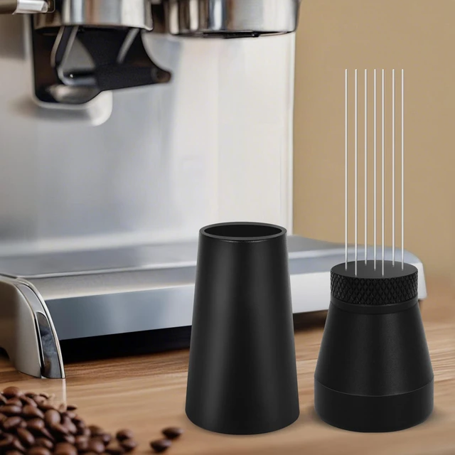 Alt view image 6 of 6 - Coffee Stirrer Tool, Coffee Stirring Tamper WDT Distribution Tool, Needle Distribution Tool Espresso, WDT Tool Espresso with Stand Black, WDT Tool Espresso Needle