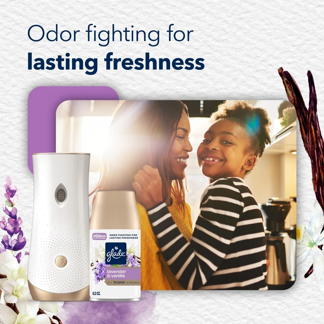 Alt view image 7 of 7 - Automatic Spray Refill, Air Freshener for Home and Bathroom, Lavender & Vanilla, 6.2 Oz, 2 Count