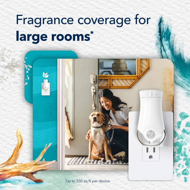 Alt view image 6 of 7 - PlugIns Air Freshener Refills, Sky & Sea Salt, 5 Count | 0.67 fl oz Each, Includes 5 Refills, Scented and Essential Oils for Home and Bathroom Use, Fits Glade PlugIn Warmer