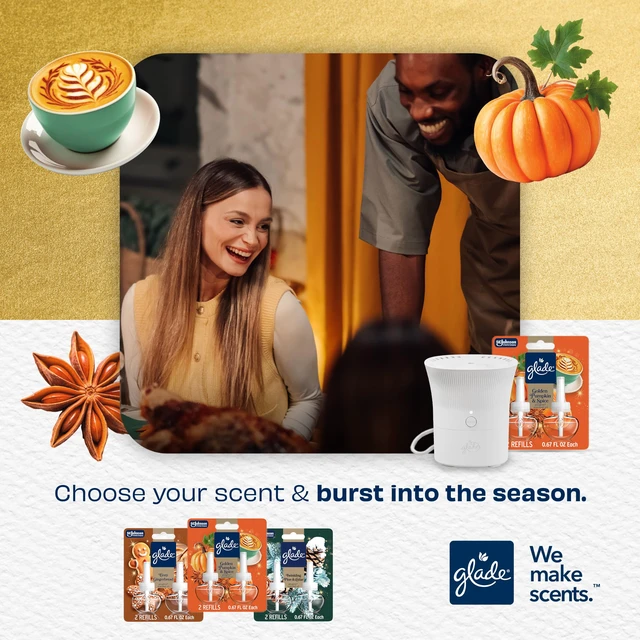 Alt view image 6 of 7 - ® Scent Flow PlugIns® Air Freshener Starter Kit, Golden Pumpkin & Spice, 1 Device + 1 Refill, 0.67 fl oz