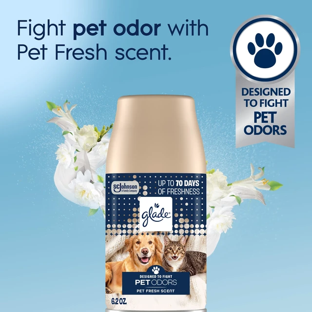 Alt view image 3 of 7 - Automatic Spray Refill Starter Kit, Pet Fresh Scent, Scented Air Freshener for Home and Bathroom, 6.2 Oz, 1 Holder + 1 Refill