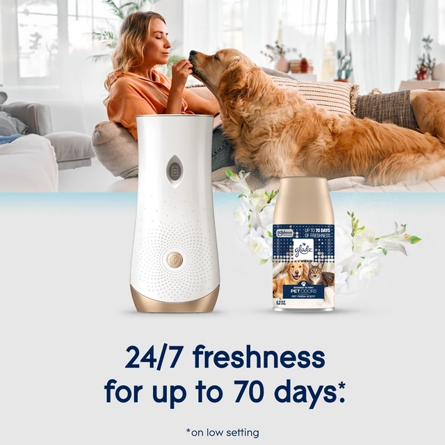 Alt view image 4 of 7 - Automatic Spray Refill Starter Kit, Pet Fresh Scent, Scented Air Freshener for Home and Bathroom, 6.2 Oz, 1 Holder + 1 Refill