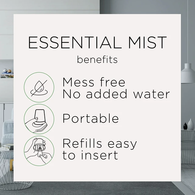 Alt view image 5 of 7 - Essential Mist Starter Kit (Diffuser + Refill), Lush Honeysuckle & Raspberry, Essential Oils Diffuser, Air Freshener