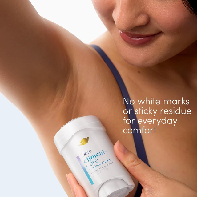 Alt view image 4 of 7 - Clinical + Care Soft Sensitive Antiperspirant Stick 2.6 oz | 96H Clinical Sweat Protection for hormonal, heat, & stress sweat, Nourishing Serum, Hypoallergenic
