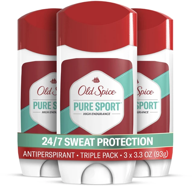Main image of Old Spice Antiperspirant Deodorant for Men, Pure Sport, 3.3 oz Pack of 3 | 24/7 Sweat & Odor Protection | 24/7 Scent Control & Long-Lasting Freshness | Citrus & Amber Notes | High Endurance Collection