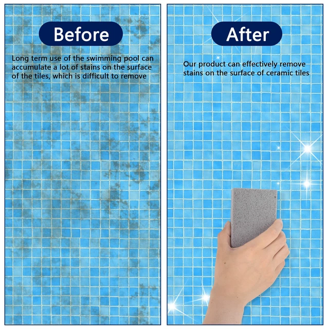 Alt view image 4 of 7 - 8 Pcs Pools Pumice Stones, 2 Size Pool Cleaning Pumice Block for Spa Tile | Pools Tile Cleaner Stone for Swimming Pool Spa Kitchen Bathroom Tile Remove Stain Grout Concrete, Foamed Glass Material