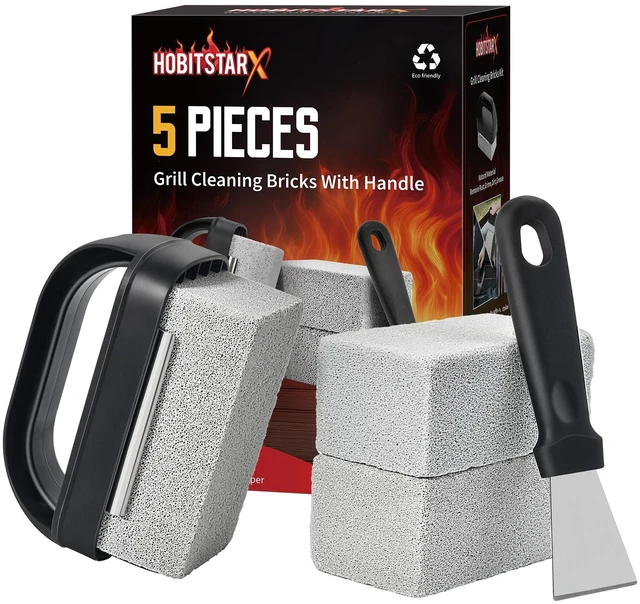 Main image of Griddle Cleaning Kit for Blackstone,Heavy-Duty Cleaning Stone Brick,5-Pack | Ergonomic Handle | Flat Top Griddles | Cast Iron | Ovens & BBQ Surfaces | Removes Stubborn Grease Easily