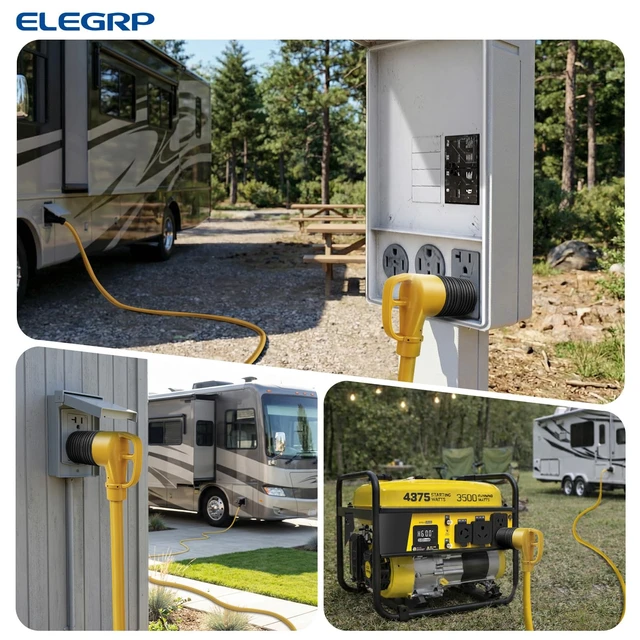 Alt view image 5 of 7 - RV Adapter 30 Amp to 110 Volt, NEMA 5-15P to TT-30R TT-30R 15A Household Male Plugs to 30A RV Female Receptacle Heavy Duty Electrical Converter for Camper Caravan Van Travel Trailer Generator