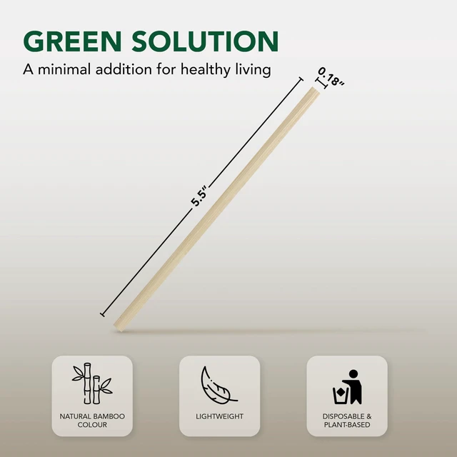 Alt view image 2 of 7 - Bamboo 5.5" Coffee Stirrers/Beverage Stir Sticks, 1000-Count, Natural