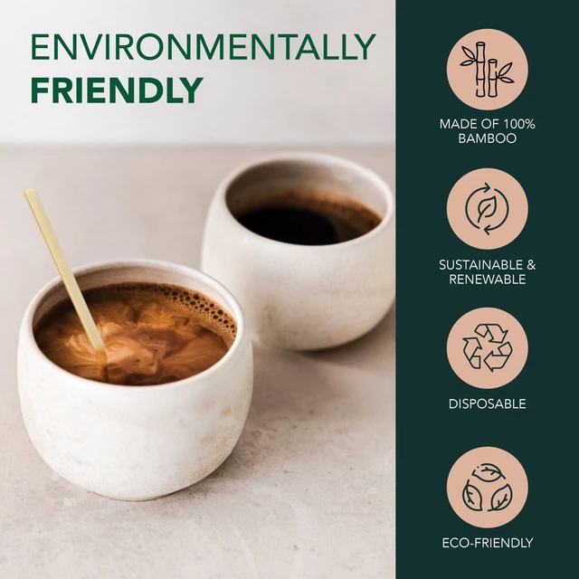 Alt view image 4 of 7 - Bamboo 5.5" Coffee Stirrers/Beverage Stir Sticks, 1000-Count, Natural