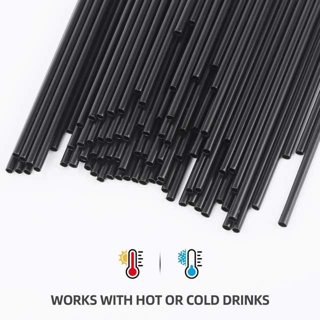 Alt view image 3 of 7 - 2000 Count 5 Inch Coffee Stirrers Straws, Disposable Plastic Sip Stir Swizzle Sticks for Cocktail Drinks - Black