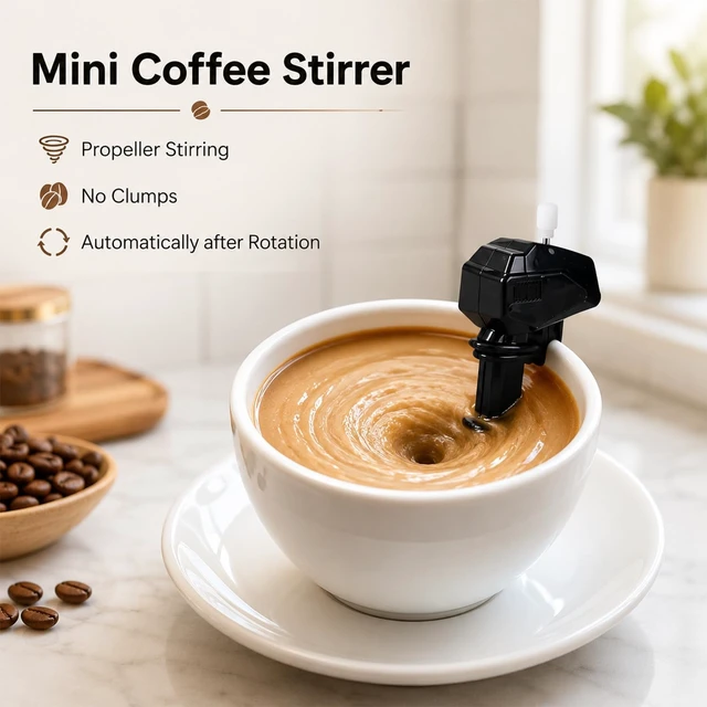 Alt view image 2 of 7 - 6 Pack Boat Motor Coffee Stirrer, Mini Outboard Engine Drink Mixer Gadget, Large Size Coffee Stir Tool for Home & Office