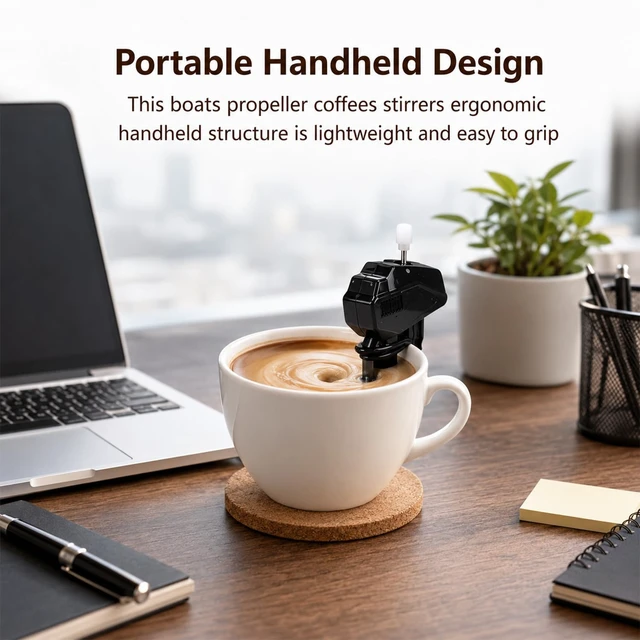 Alt view image 5 of 7 - 6 Pack Boat Motor Coffee Stirrer, Mini Outboard Engine Drink Mixer Gadget, Large Size Coffee Stir Tool for Home & Office