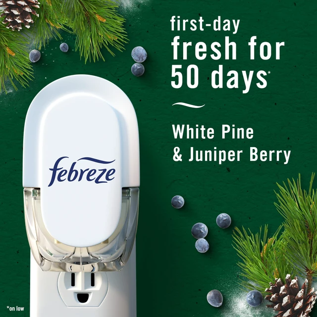 Alt view image 6 of 7 - Plug In Air Freshener, Odor-Fighting Scented Oil Refill, Holiday Mix, 3 Refills, Clear