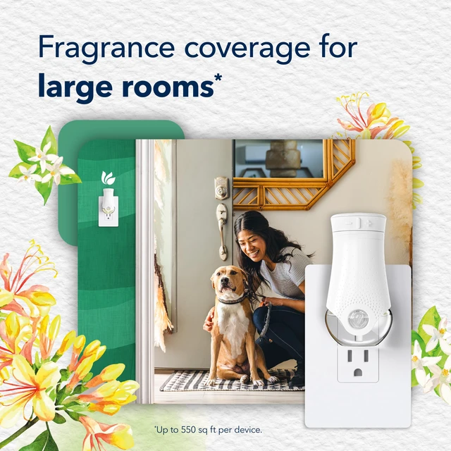 Alt view image 6 of 7 - PlugIns Air Freshener Refills, Jasmine & Honeysuckle, 5 Count | 0.67 fl oz Each, Includes 5 Refills, Scented and Essential Oils for Home and Bathroom Use, Fits Glade PlugIn Warmer