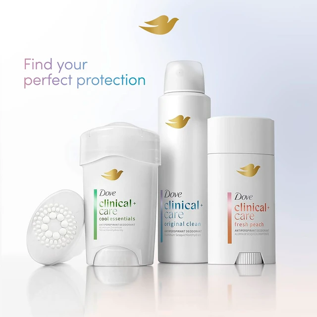 Alt view image 7 of 7 - Clinical + Care Fresh Peach Antiperspirant Dry Spray, 3.8 oz | 96H Clinical Sweat Protection for hormonal, heat, & stress sweat, Nourishing Serum, Fruity scent