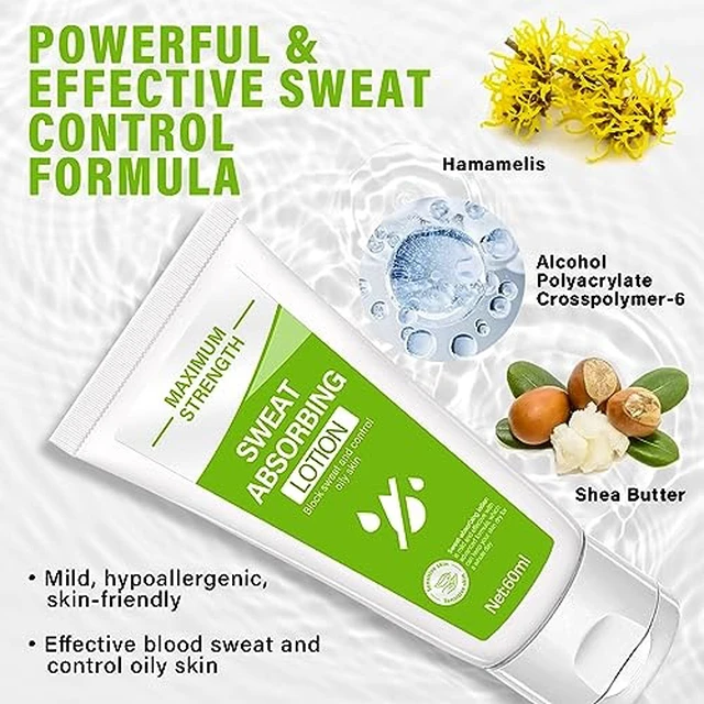 Alt view image 5 of 7 - Face Antiperspirant, 2Fl.Oz Long-Lasting Sweat Absorbing Lotion | Oily Skin Control, Forehead, Scalp, Cheeks, Armpit, Contains Natural Moisturizing Ingredients, Suitable for Men & Women