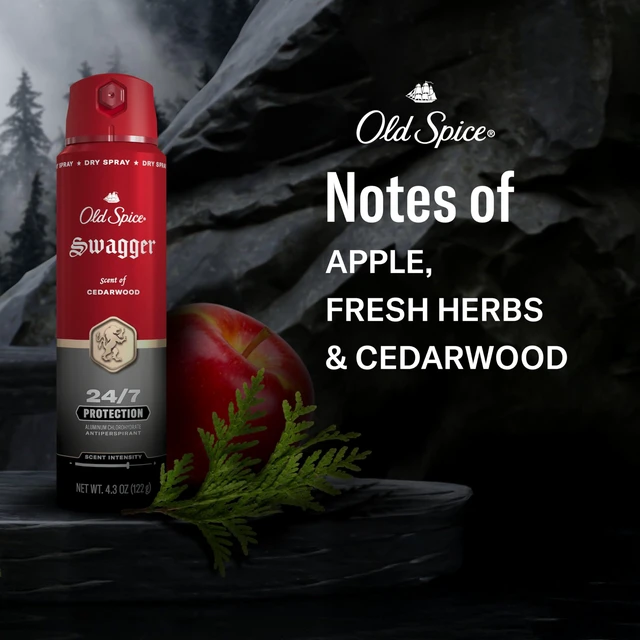 Alt view image 6 of 7 - Antiperspirant Body Spray for Men, Swagger Scent 4.3 oz Pack of 2 | Cedarwood & Lime Notes | 24/7 Sweat & Odor Protection | 24/7 Scent Control & Long-Lasting Freshness | Red Collection