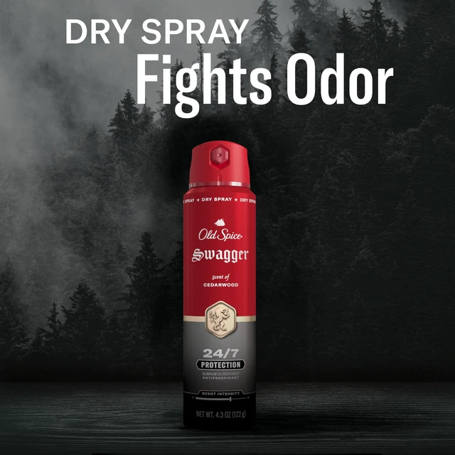 Alt view image 5 of 7 - Antiperspirant Body Spray for Men, Swagger Scent 4.3 oz Pack of 2 | Cedarwood & Lime Notes | 24/7 Sweat & Odor Protection | 24/7 Scent Control & Long-Lasting Freshness | Red Collection