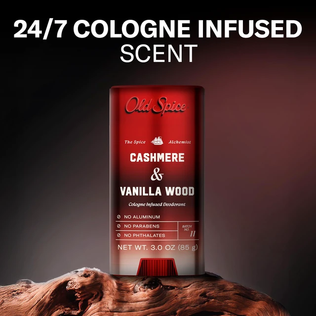 Alt view image 2 of 7 - Deodorant for Men, The Spice Alchemist Collection | Cologne Infused, Signature Scent, Cashmere and Vanilla Wood Scent, No Trade Offs, 3oz
