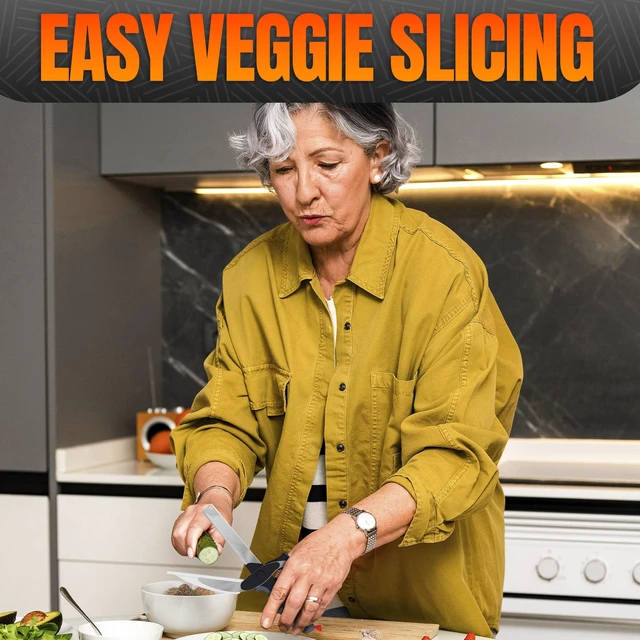 Alt view image 7 of 7 - 9.6" Cutting Board Scissors for Food with Stainless Steel Blade | 2 in 1 Kitchen Scissors for Food with Detachable Cutting Board; Cuts Veggies, Fruits, and Meat; dishwasher ready; Safety Lock