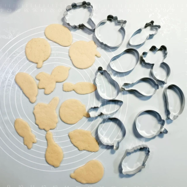 Alt view image 5 of 7 - Vegetable Shaped Cookie Cutters Set Stainless Steel 12Pcs | Veggie Fondant Molds for Sugar Biscuit, Playdough Clay DIY, Cake Decor, Holiday Party Baking & Handmade Crafts