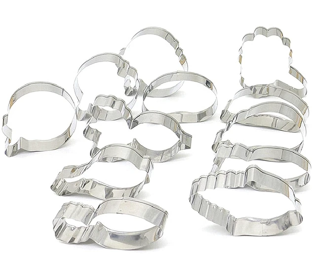 Alt view image 4 of 7 - Vegetable Shaped Cookie Cutters Set Stainless Steel 12Pcs | Veggie Fondant Molds for Sugar Biscuit, Playdough Clay DIY, Cake Decor, Holiday Party Baking & Handmade Crafts