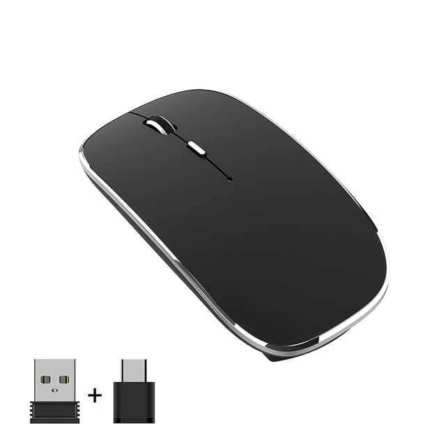 Main image of Wireless Gaming Office Mouse Chargeable Portable Silent USB-A and USB-c Type-C Dual Mode Wireless Mouse 3 Adjustable DPI for Laptop, Mac, Android, PC