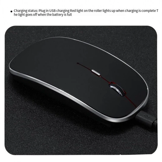 Alt view image 7 of 7 - Wireless Gaming Office Mouse Chargeable Portable Silent USB-A and USB-c Type-C Dual Mode Wireless Mouse 3 Adjustable DPI for Laptop, Mac, Android, PC