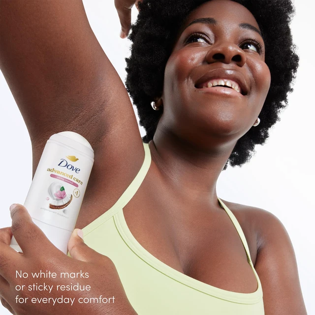 Alt view image 3 of 6 - Advanced Care Antiperspirant Caring Coconut, 2 Count Deodorant Stick for Women, for 48 Hour Protection And Soft And Comfortable Underarms, 2.6 oz