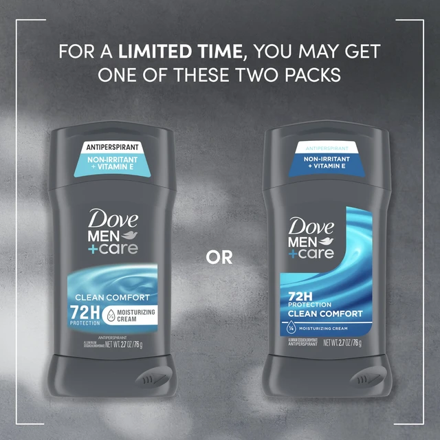 Alt view image 3 of 7 - Antiperspirant Deodorant Stick Clean Comfort Twin Pack 72-Hour Sweat & Odor Protection Antiperspirant for Men With 1/4 Moisturizing Cream 2.7 oz