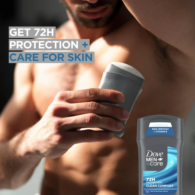 Alt view image 5 of 7 - Antiperspirant Deodorant Stick Clean Comfort Twin Pack 72-Hour Sweat & Odor Protection Antiperspirant for Men With 1/4 Moisturizing Cream 2.7 oz