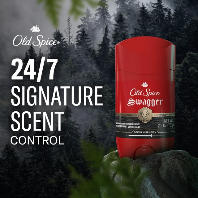 Alt view image 3 of 7 - Antiperspirant Deodorant for Men, Swagger Scent, 2.6 oz Pack of 2 | Cedarwood & Lime Notes | 24/7 Sweat & Odor Protection | 24/7 Scent Control & Long-Lasting Freshness | Red Collection