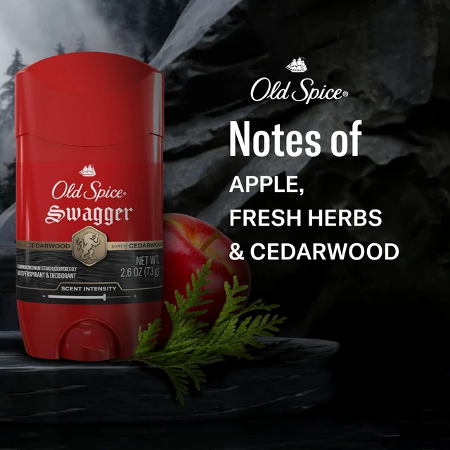 Alt view image 5 of 7 - Antiperspirant Deodorant for Men, Swagger Scent, 2.6 oz Pack of 2 | Cedarwood & Lime Notes | 24/7 Sweat & Odor Protection | 24/7 Scent Control & Long-Lasting Freshness | Red Collection