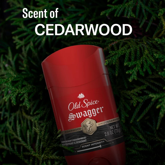 Alt view image 7 of 7 - Antiperspirant Deodorant for Men, Swagger Scent, 2.6 oz Pack of 2 | Cedarwood & Lime Notes | 24/7 Sweat & Odor Protection | 24/7 Scent Control & Long-Lasting Freshness | Red Collection