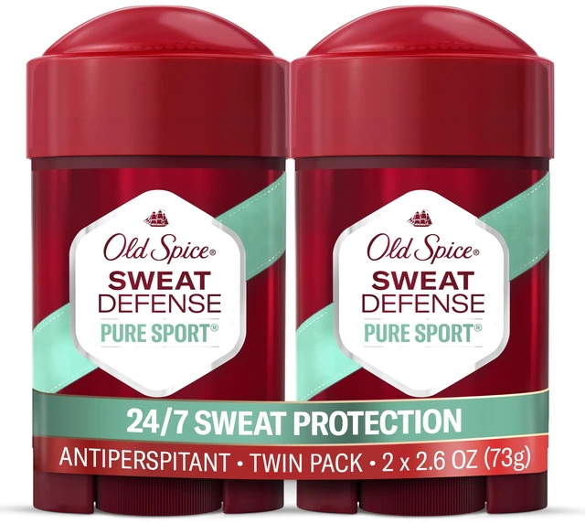 Main image of Antiperspirant Deodorant for Men, Pure Sport, 2.6 oz Pack of 2 | Citrus & Amber Notes | 24/7 Sweat & Odor Protection | 24/7 Lasting Freshness | Soft Solid Sweat Defense | High Endurance