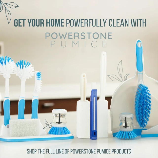 Alt view image 6 of 7 - Pumice Stone Toilet Bowl Cleaner with Handle (1-pack) - A Solution for Hard Water Stains on Toilets, Grills, Tiles, Grout & Pools