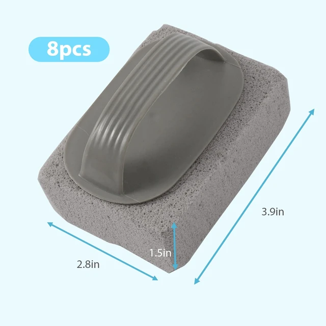 Alt view image 2 of 7 - 8 Pcs Hand-Held Pool Pumice Stones, Pumice Stone for Pool Cleaning Tiles | Block Swimming Grout & Concrete,Pools & Spa Tile Cleaning
