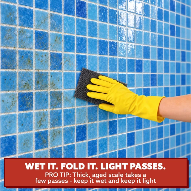 Alt view image 7 of 7 - Flexi-Scour, Flexible Scrubbing Screen, Grills, Rust, 3-Pack | Heavy Duty Scouring Pad, Abrasive Grit Cleaning Screen for Toilet Bowls, Removes Carbon, Rust and Scale Every Single Day