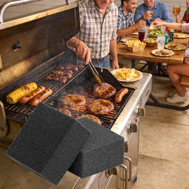 Alt view image 6 of 7 - 4 Pack Heavy Duty Grill Cleaner, Flat Top Grill Cleaning Bricks, Pumice Griddle Cleaning Stone Removing Stains for BBQ, Swimming Pool, Sink, Griddle Cleaning Kit for Blackstone