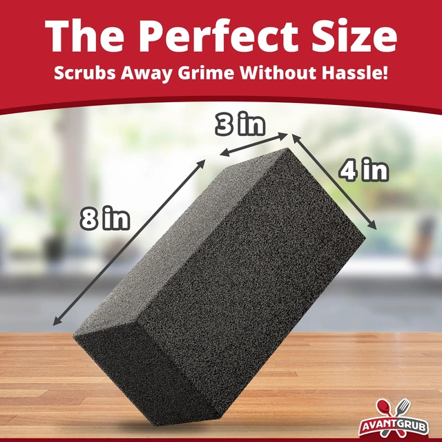Alt view image 2 of 5 - Heavy Duty Grill Cleaning Brick 1 Pack. Commercial Grade Pumice Stone Tool Cleans & Sanitizes Restaurant Flat Top Grills or Griddles. Remove Grease Stains and Dirt Without Harsh Chemicals or Abrasives