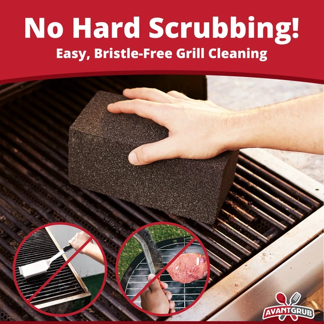 Alt view image 3 of 5 - Heavy Duty Grill Cleaning Brick 1 Pack. Commercial Grade Pumice Stone Tool Cleans & Sanitizes Restaurant Flat Top Grills or Griddles. Remove Grease Stains and Dirt Without Harsh Chemicals or Abrasives