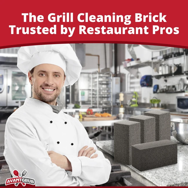 Alt view image 5 of 5 - Heavy Duty Grill Cleaning Brick 1 Pack. Commercial Grade Pumice Stone Tool Cleans & Sanitizes Restaurant Flat Top Grills or Griddles. Remove Grease Stains and Dirt Without Harsh Chemicals or Abrasives