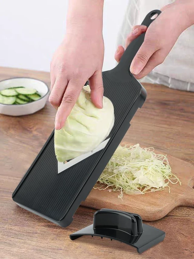 Main image of Mandoline Slicer for Kitchen, Multifunctional V-Blade Vegetable Mandoline Slicer with Hand Holder Handheld Potato Cucumber Cabbage Shredder Food Slicer- for Potatoes, Onion